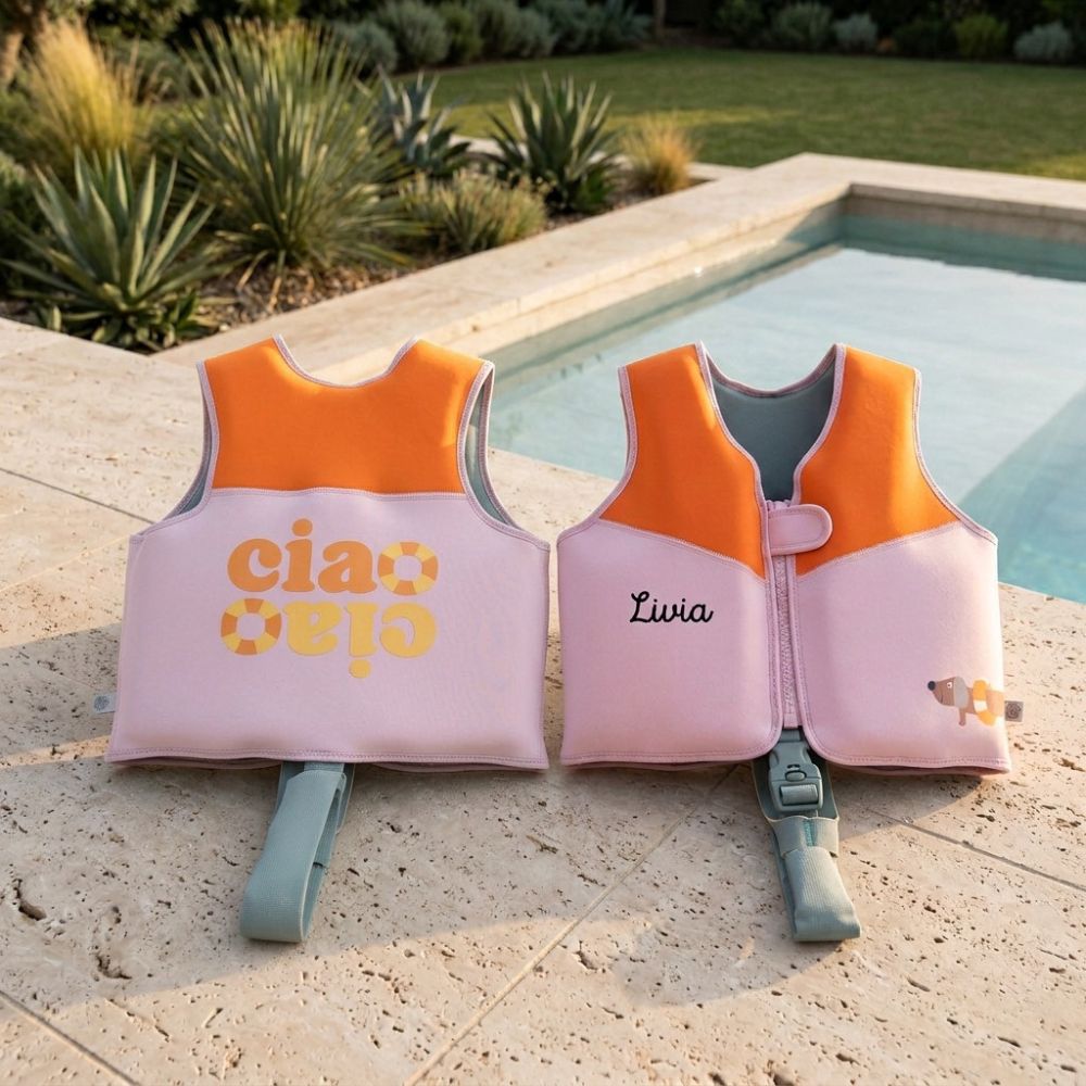 LÄSSIG Schwimmweste Dackel Kinder personalisiert - wunderwunsch