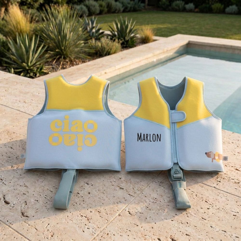 LÄSSIG Schwimmweste Dackel Kinder personalisiert - wunderwunsch
