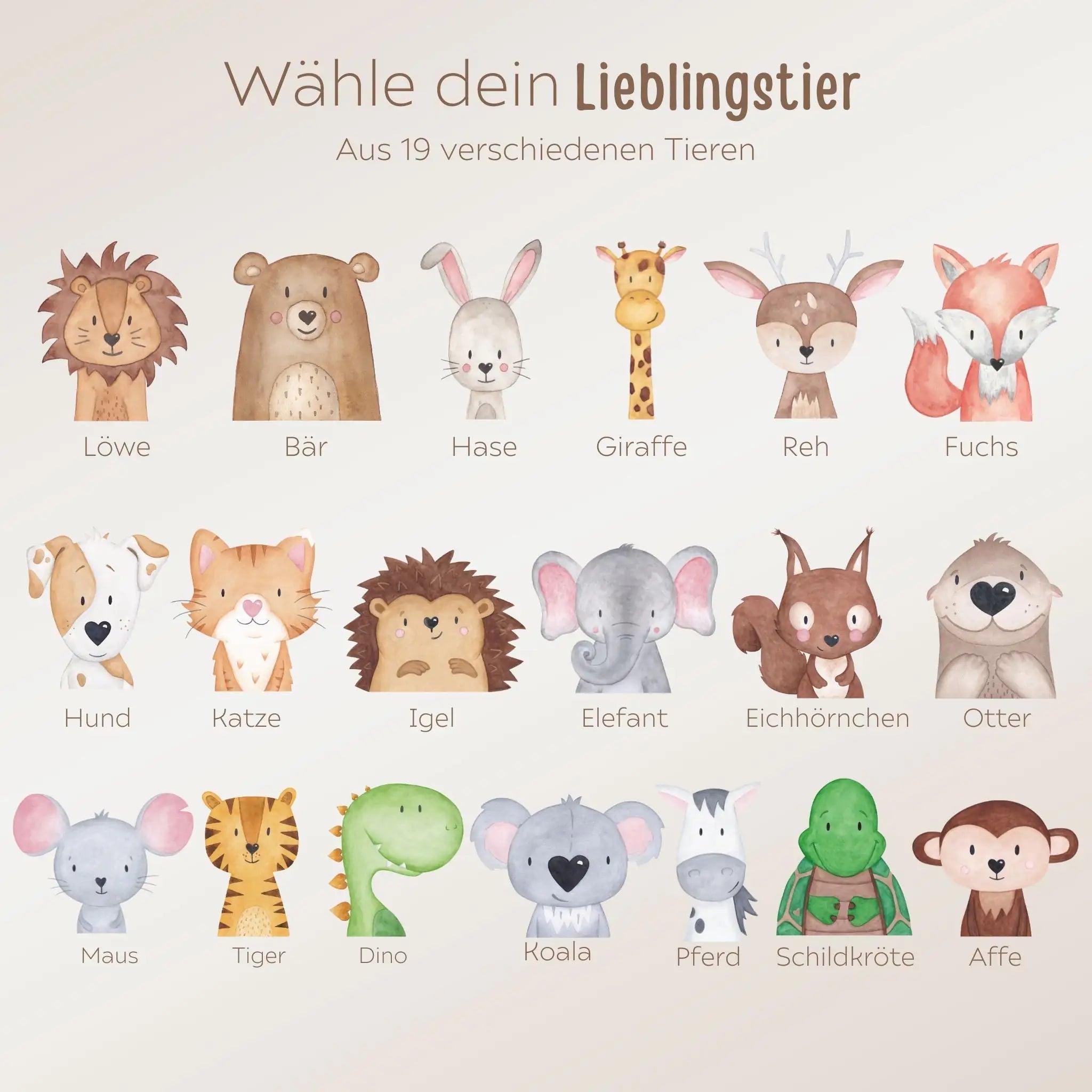 Lätzchen aus Baumwolle "Tier" personalisiert - wunderwunsch
