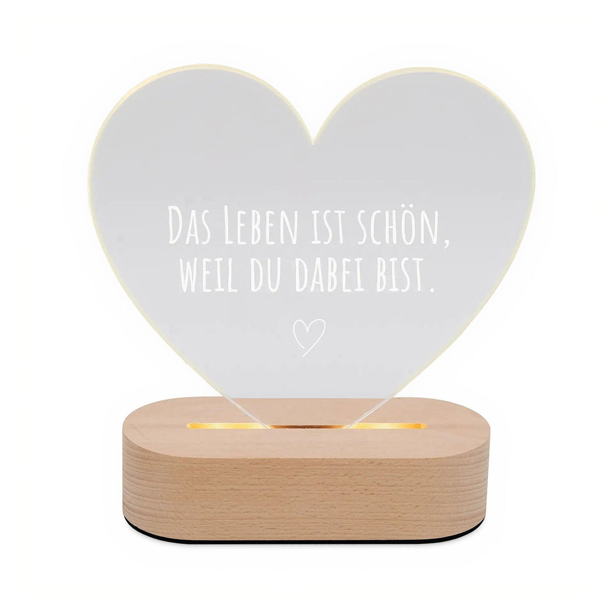 LED Nachtlicht Herz - Das Leben ist schön - wunderwunsch