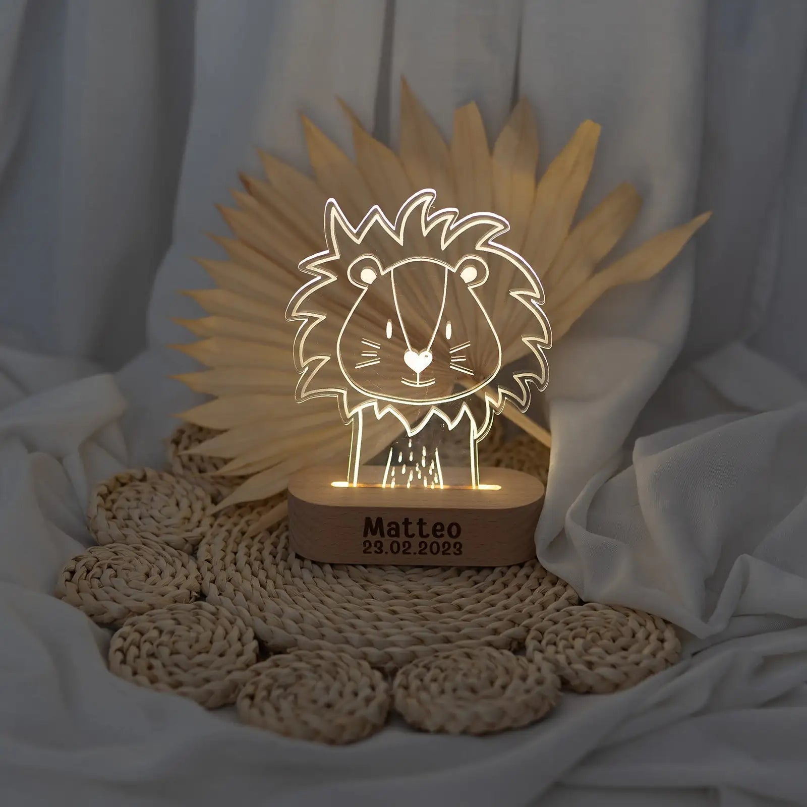 LED Tier Nachtlicht Tierform personalisiert - wunderwunsch