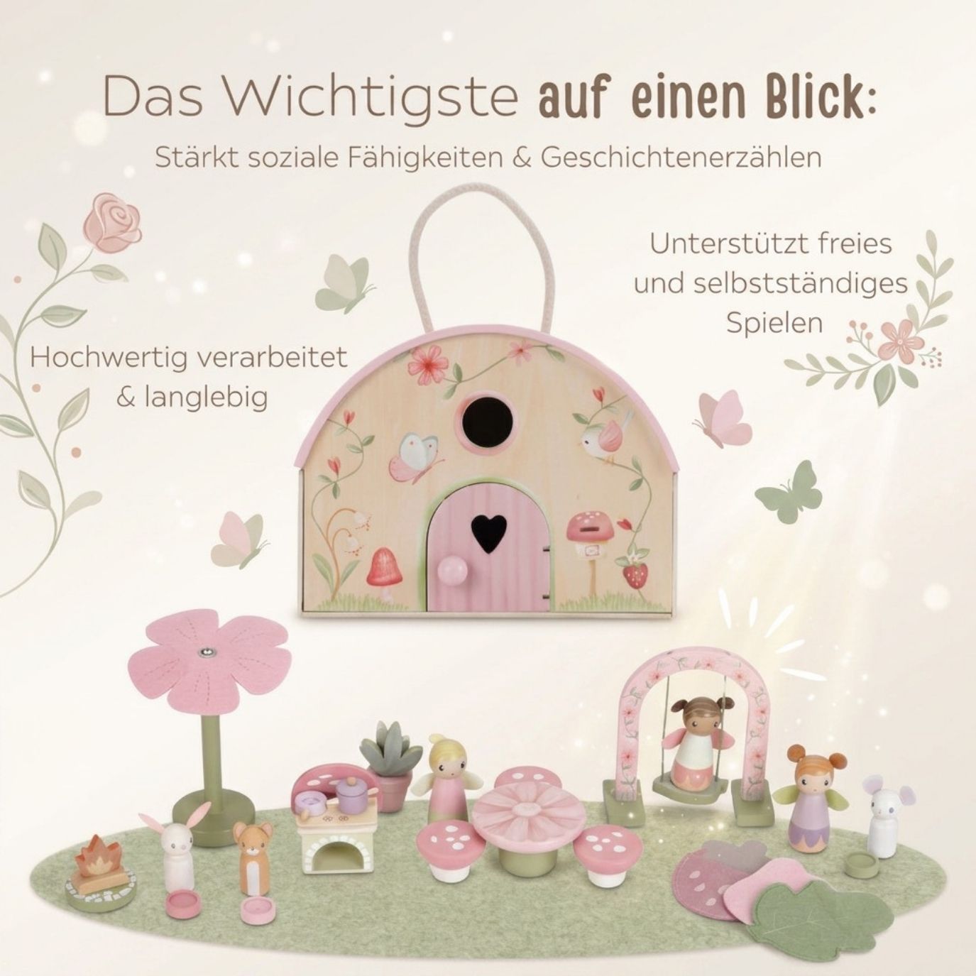LITTLE DUTCH Holz Feenhaus - Fairy Garden - wunderwunsch