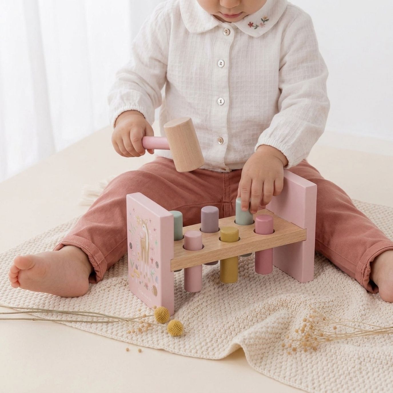 LITTLE DUTCH Holz Hammerbank - Fairy Garden rosa - wunderwunsch