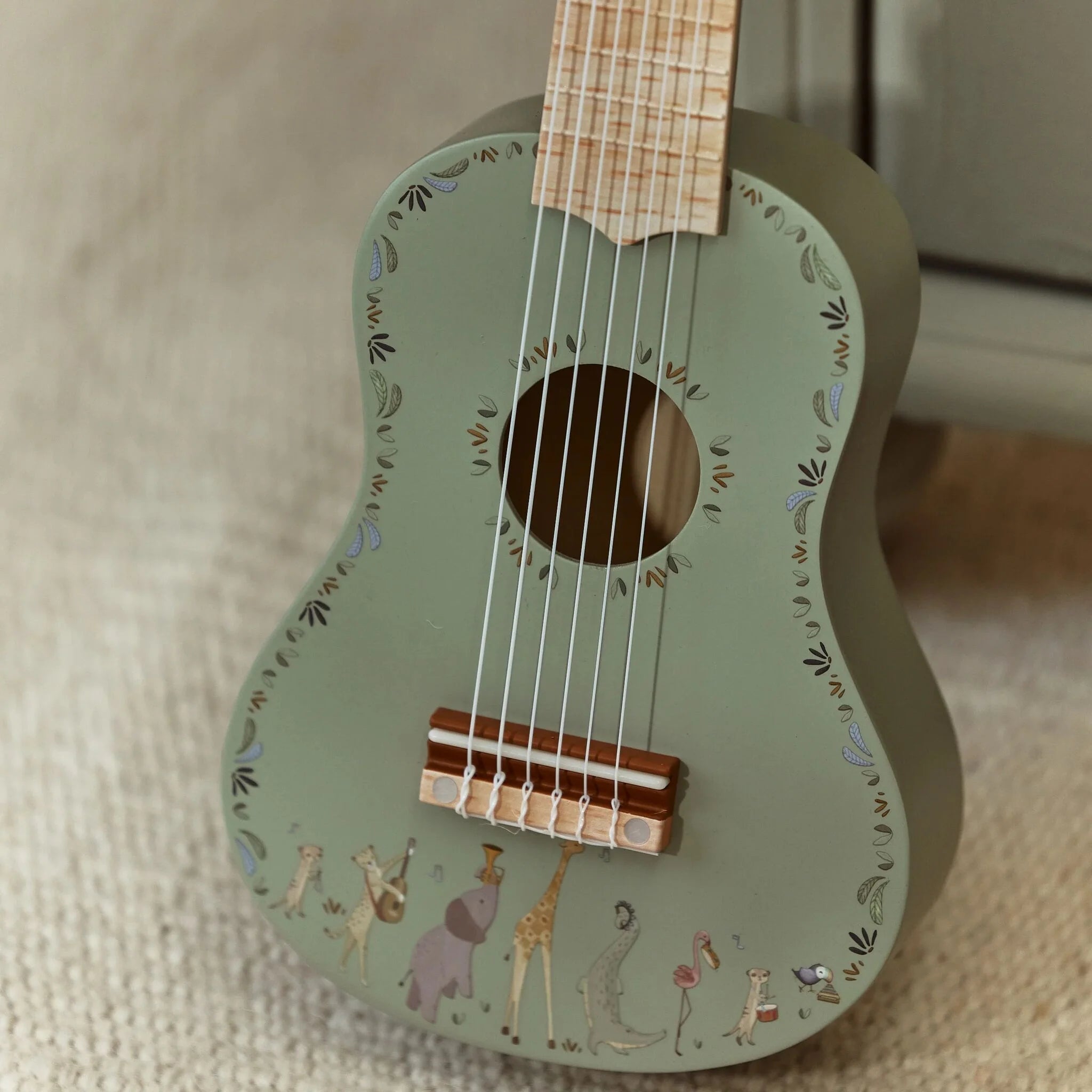 LITTLE DUTCH Holzgitarre - Grün - Safari Friends - wunderwunsch