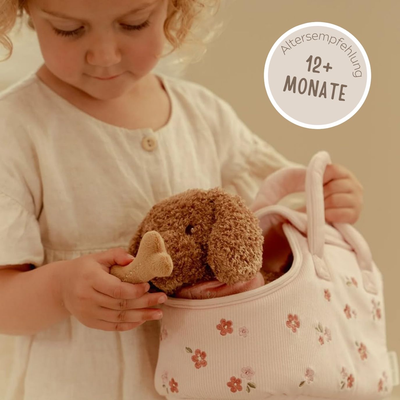 LITTLE DUTCH Kuschelhund in Tasche rosa - wunderwunsch