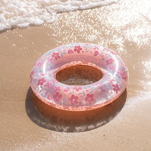 LITTLE DUTCH Schwimmring - Pink Flowers - wunderwunsch