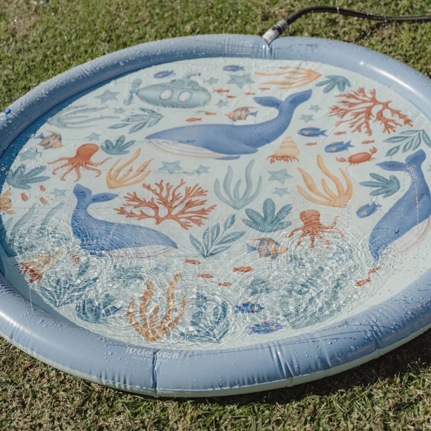 LITTLE DUTCH Wasserspielmatte - Ozean blau - wunderwunsch