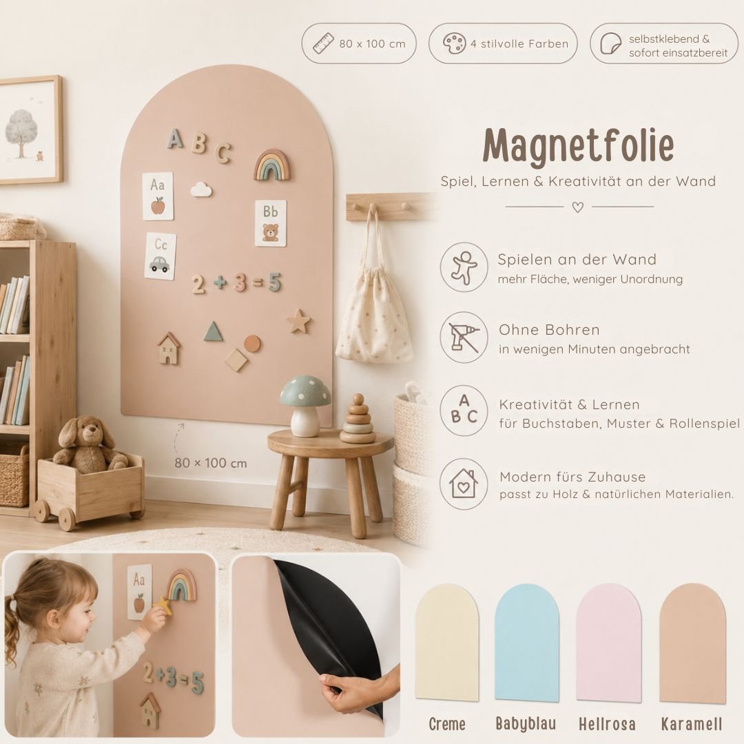 Magnetwand Kinderzimmer selbstklebend 80x100cm - wunderwunsch