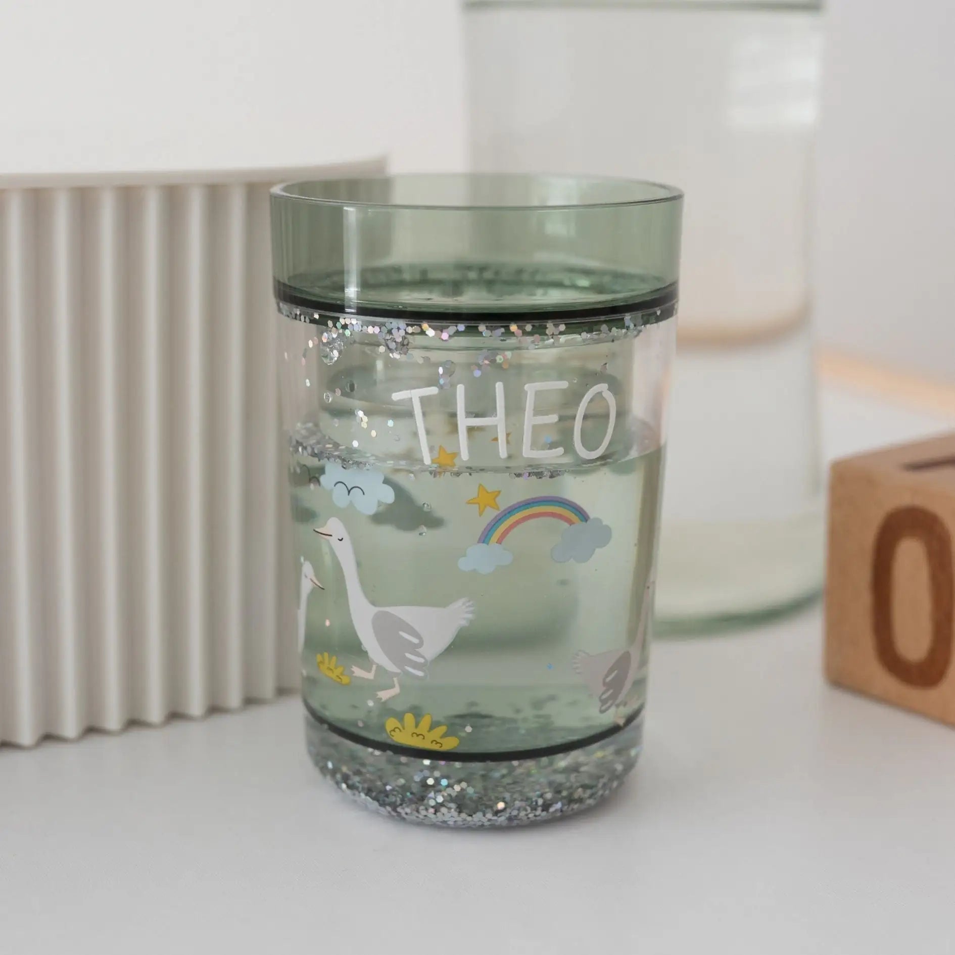 MEALIVING Glitzerbecher personalisierbar - wunderwunsch