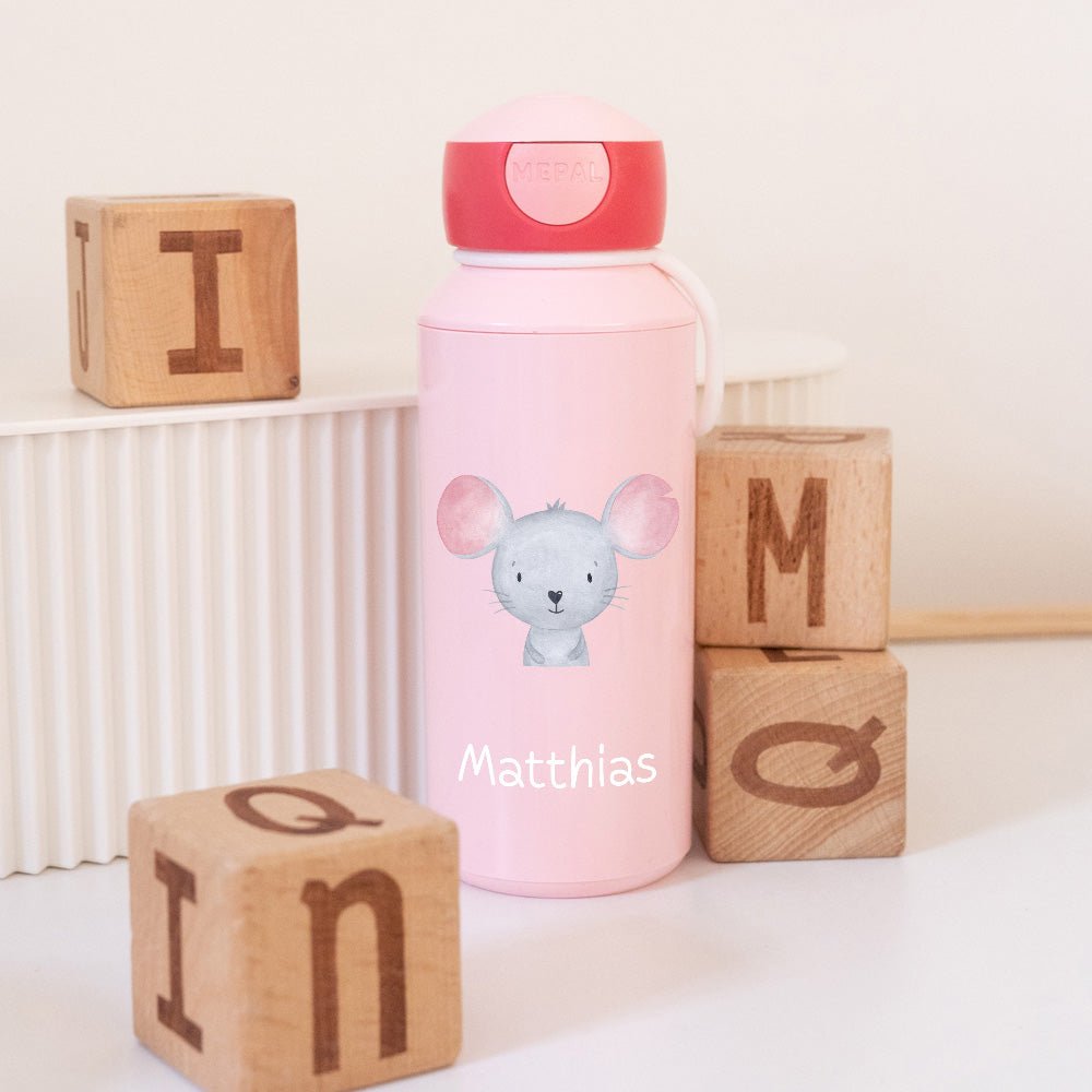 MEPAL Kinder Trinkflasche Campus personalisiert - Tier Aquarell - wunderwunsch