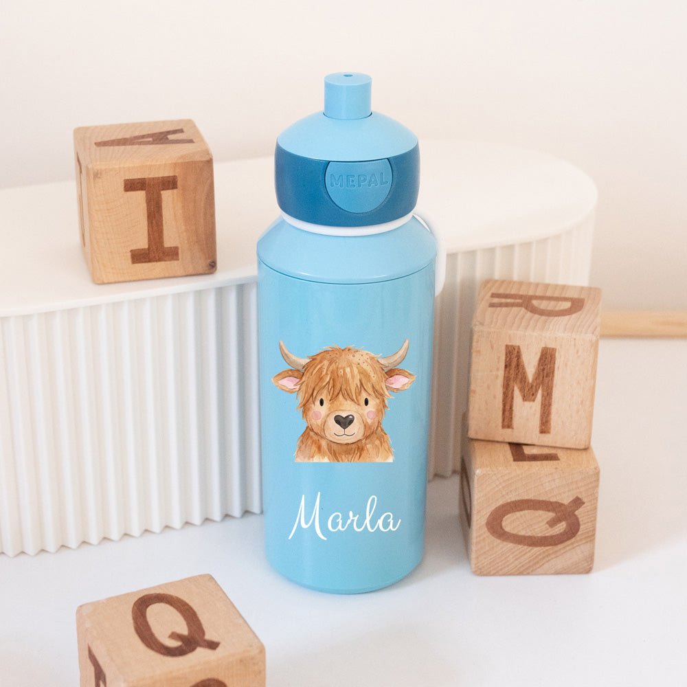 MEPAL Kinder Trinkflasche Campus personalisiert - Tier Aquarell - wunderwunsch