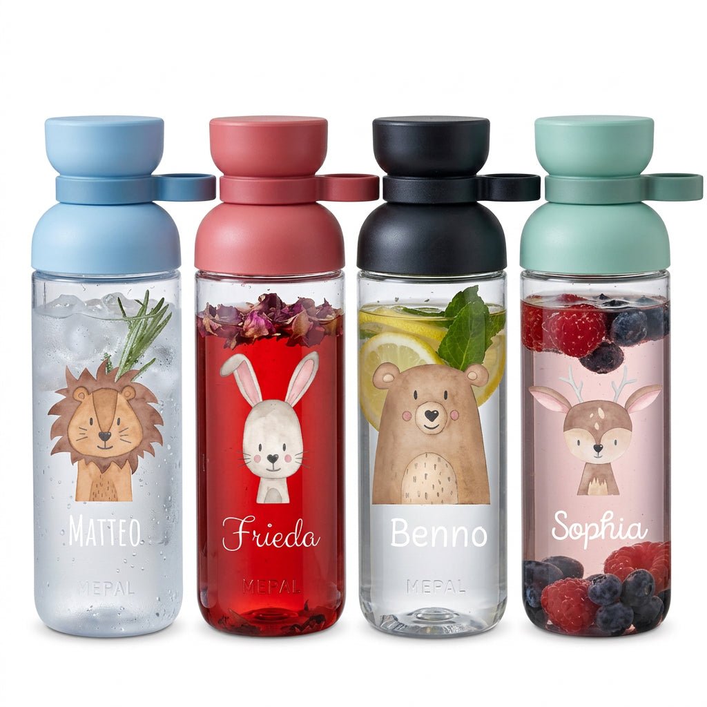 MEPAL Kinder Trinkflasche Vita personalisiert - Tier Aquarell - wunderwunsch