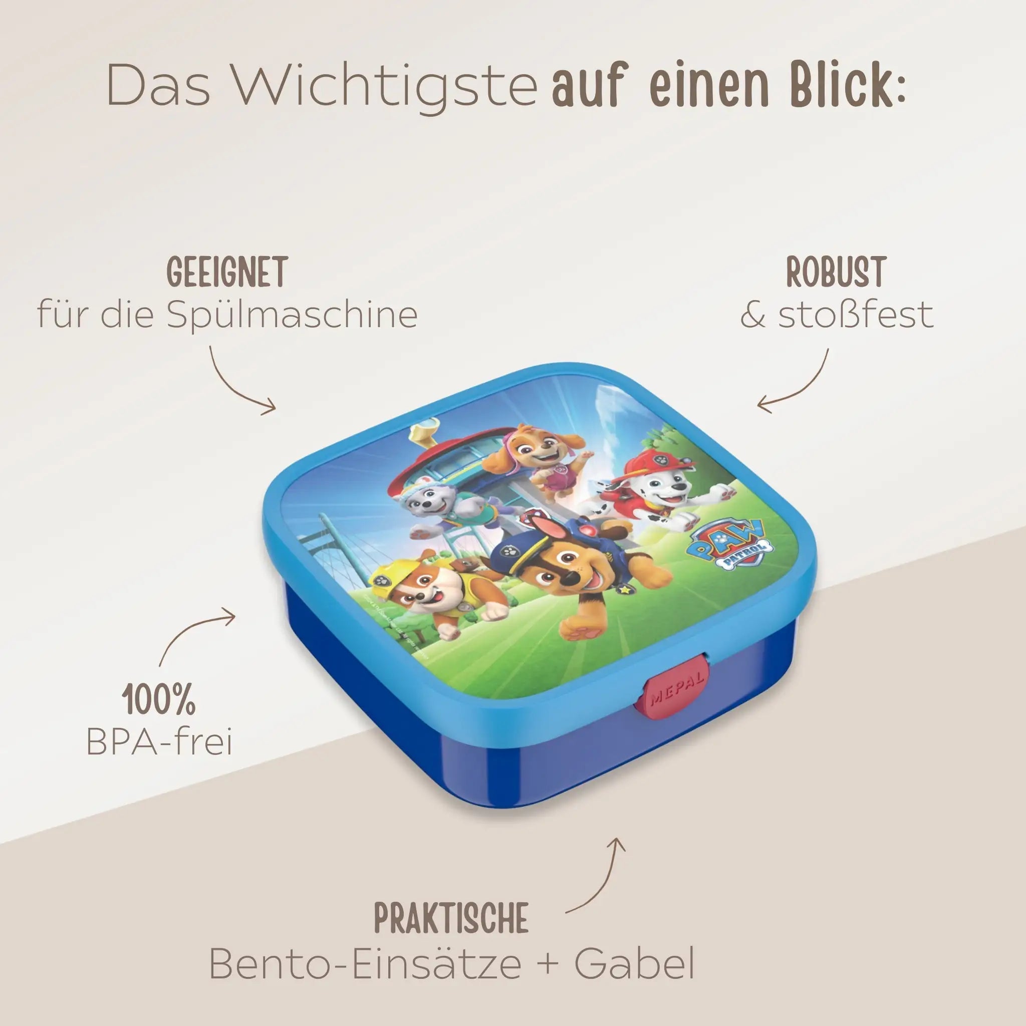 MEPAL Paw Patrol Brotdose personalisiert - wunderwunsch
