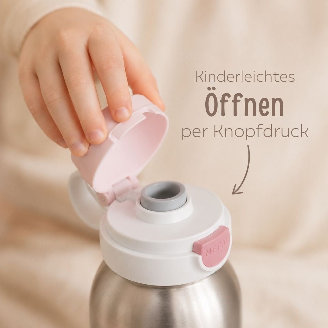 MEPAL x Little Dutch Edelstahl Kinder Trinkflasche Pop-up personalisiert - wunderwunsch