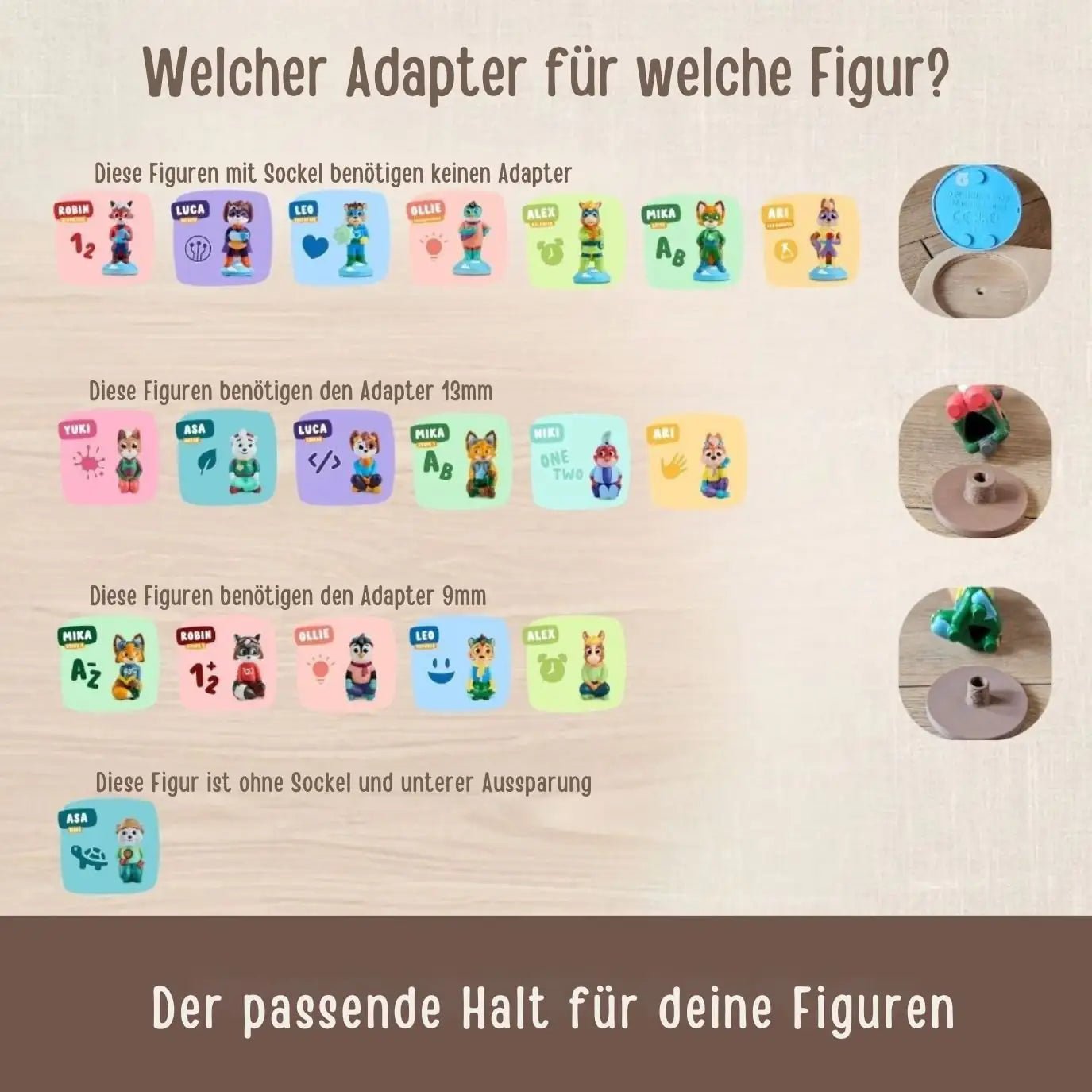 Modulares Regal für Edurino Figuren und Eingabestift - Regenbogen - wunderwunsch