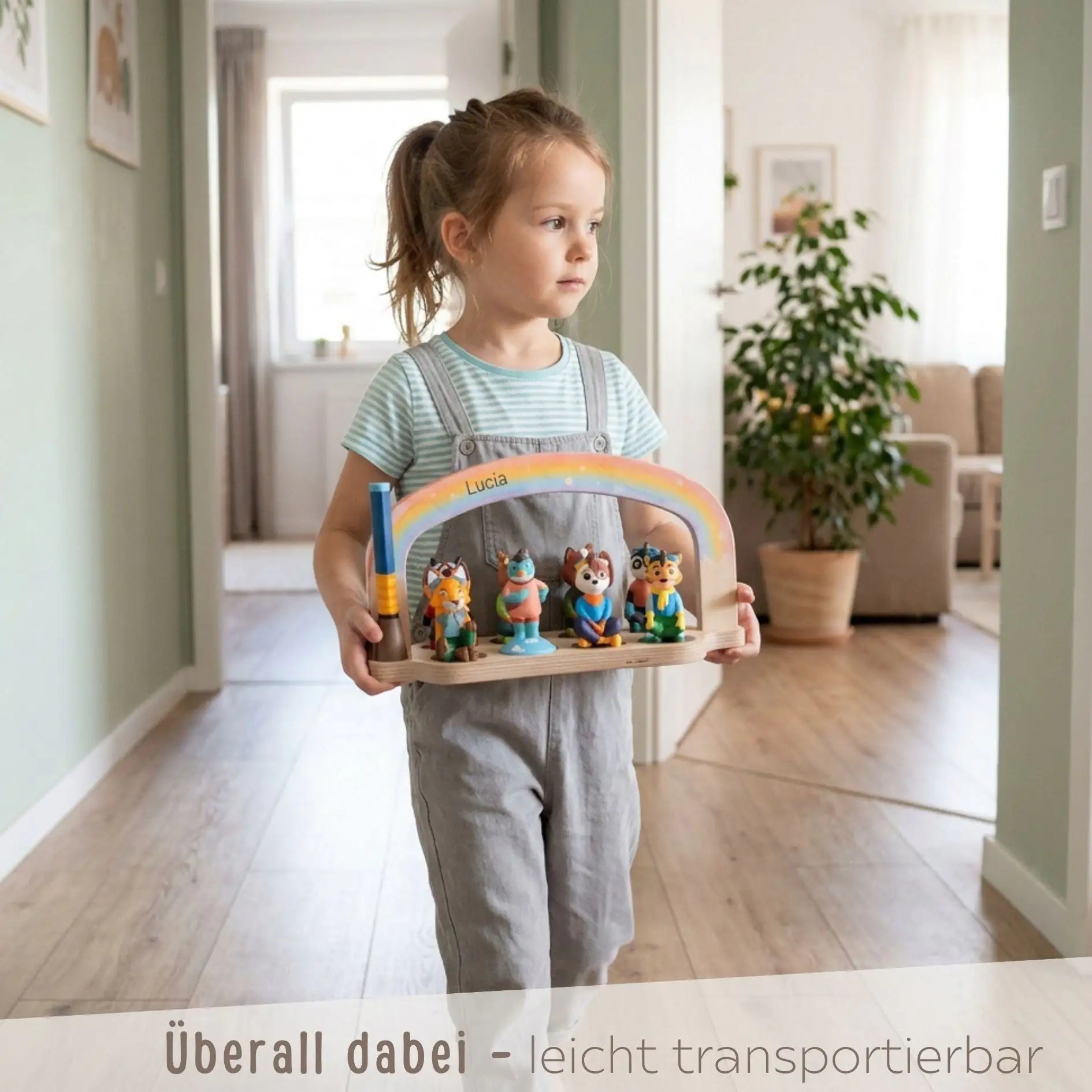 Modulares Regal für Edurino Figuren und Eingabestift - Regenbogen - wunderwunsch