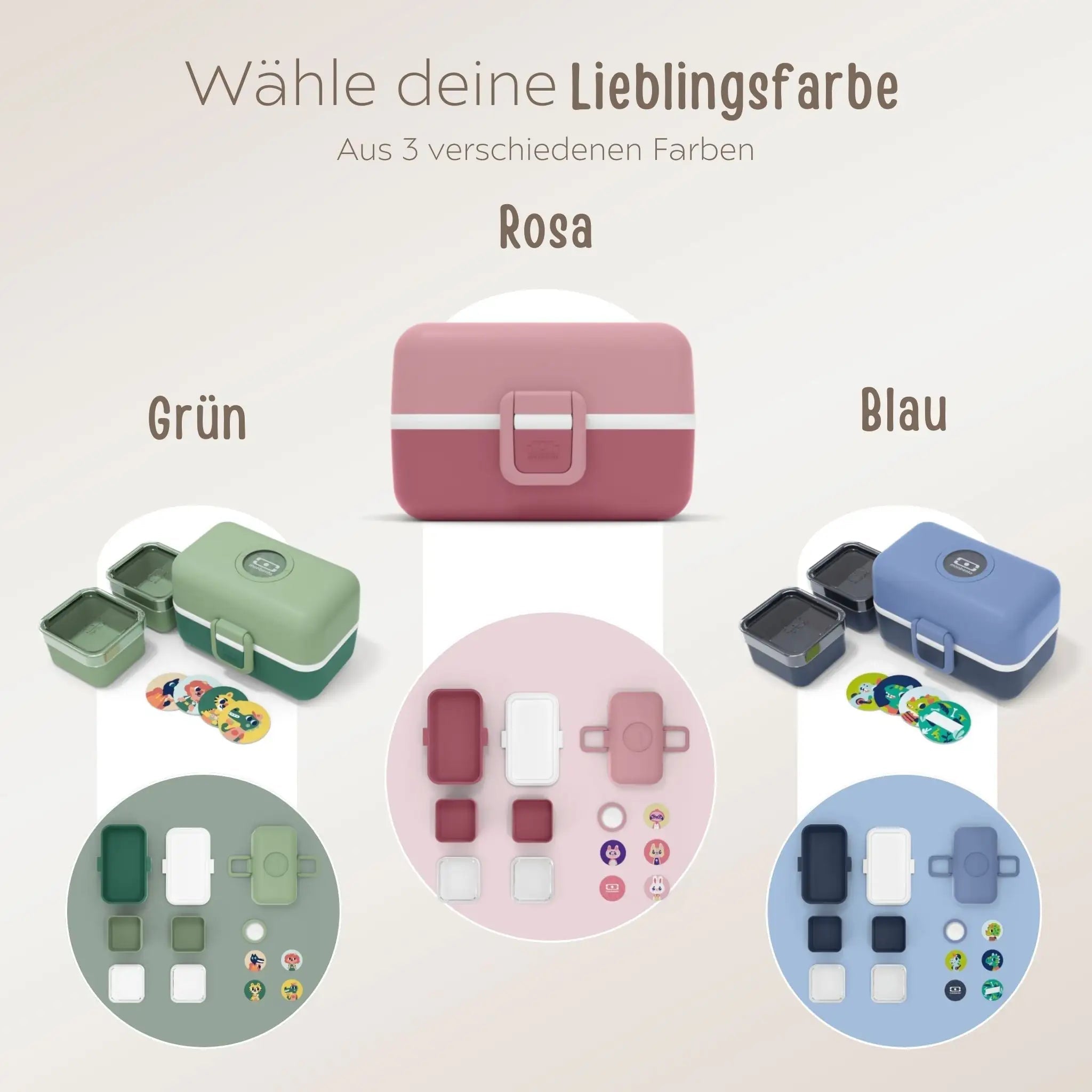 MONBENTO Tresor Lunchbox Uni mit Tierplättchen personalisiert - wunderwunsch