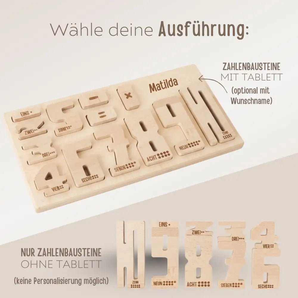 Montessori Zahlenbausteine personalisierbar - wunderwunsch