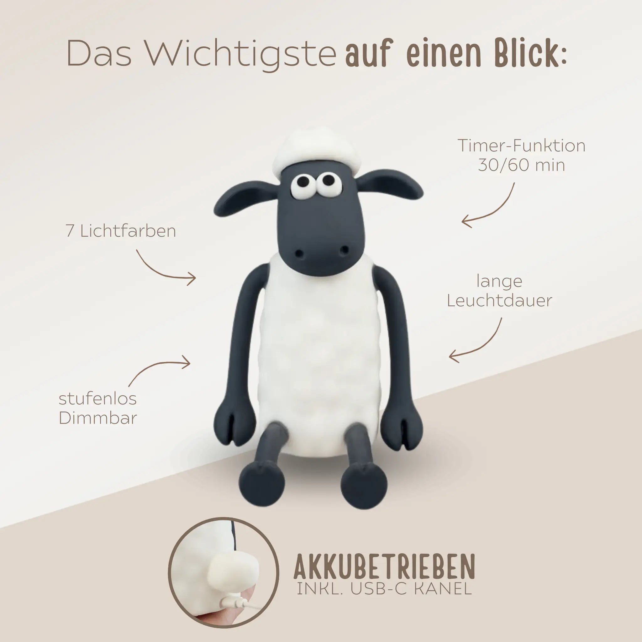 Nachtlicht Shaun das Schaf - wunderwunsch
