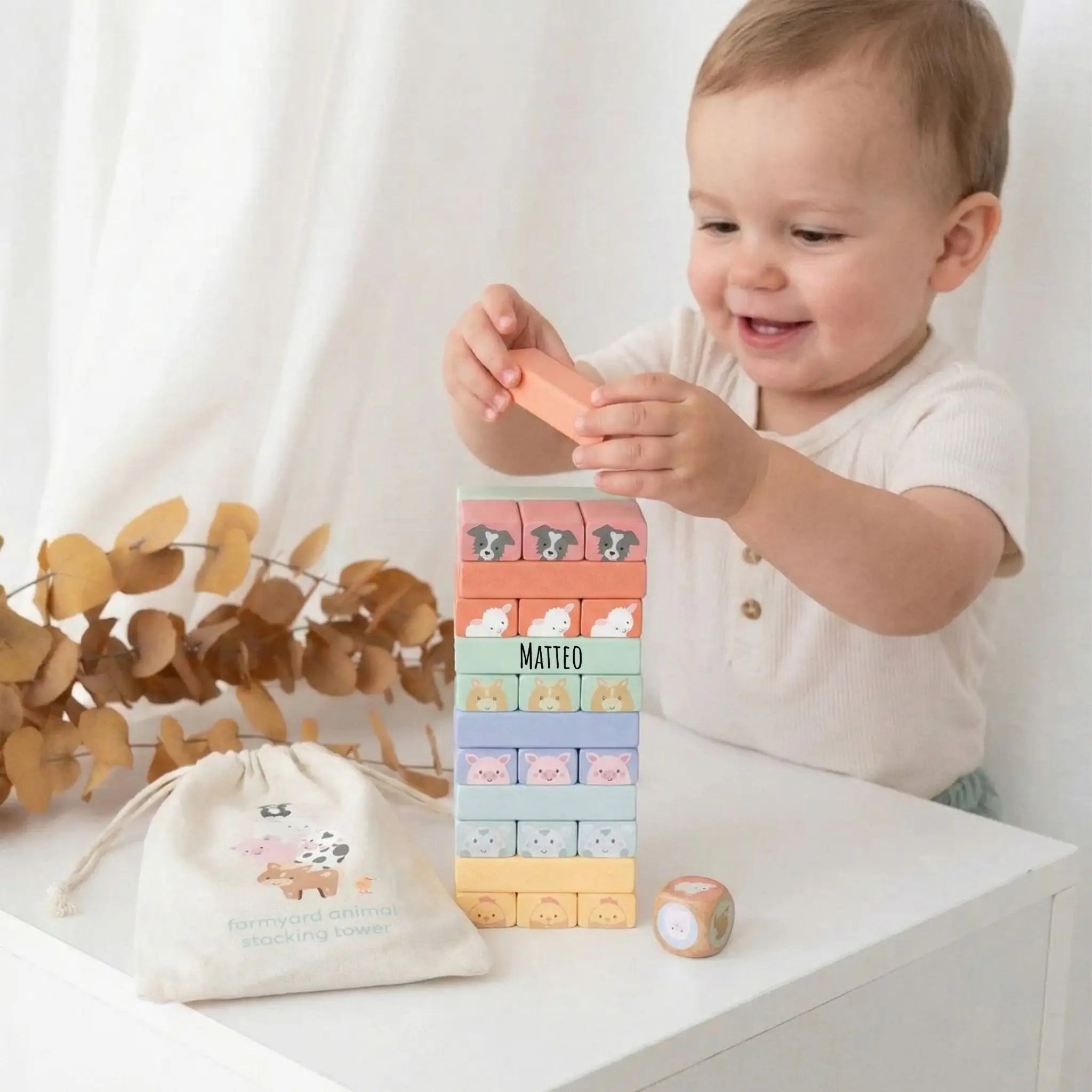 ORANGE TREE TOYS Wackelturm Farmtiere - wunderwunsch