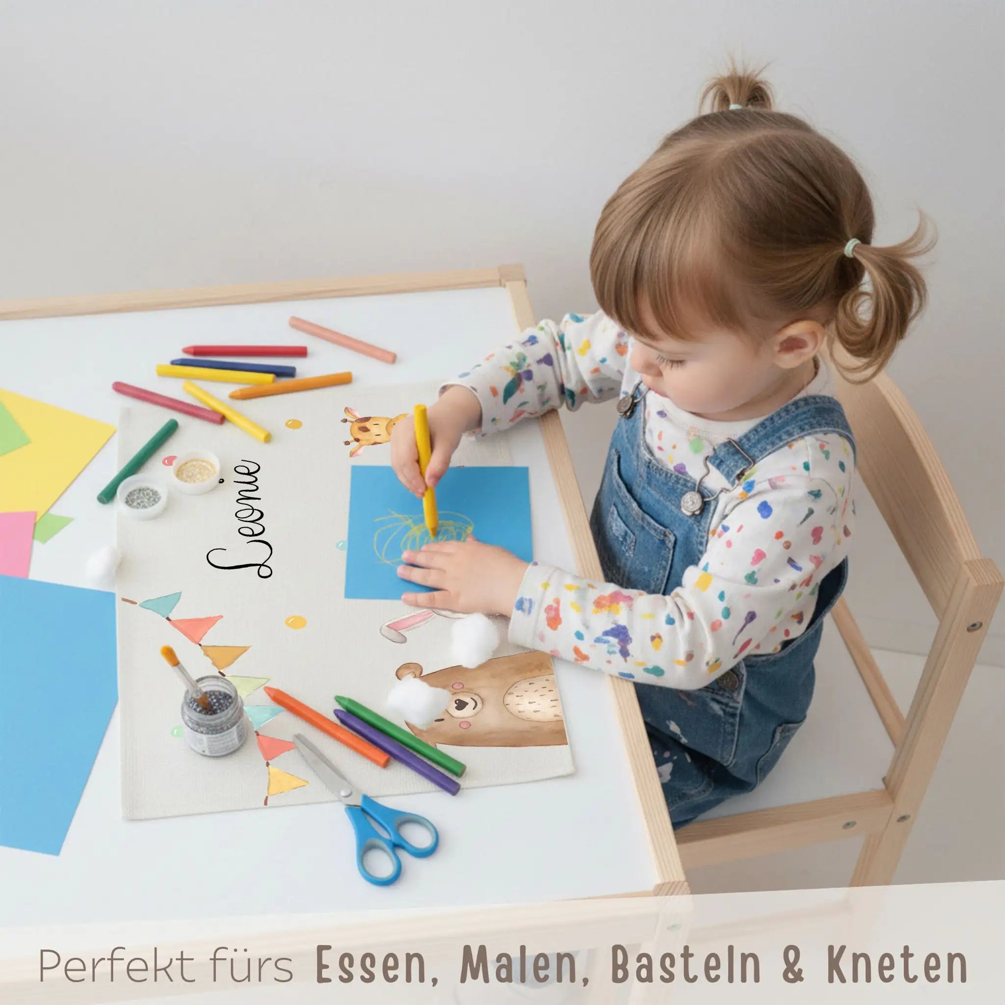 Platzdeckchen personalisiert - Tiere Girlande Aquarell - wunderwunsch