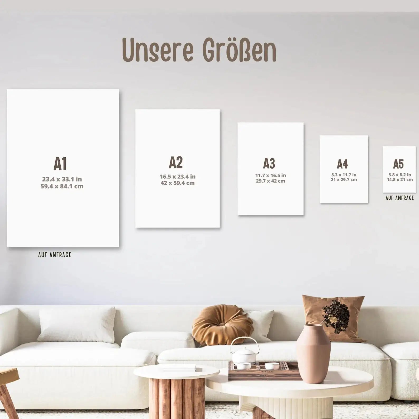 Poster Taufe Fingerabdrücke - Arche Noah Tiere Aquarell - wunderwunsch
