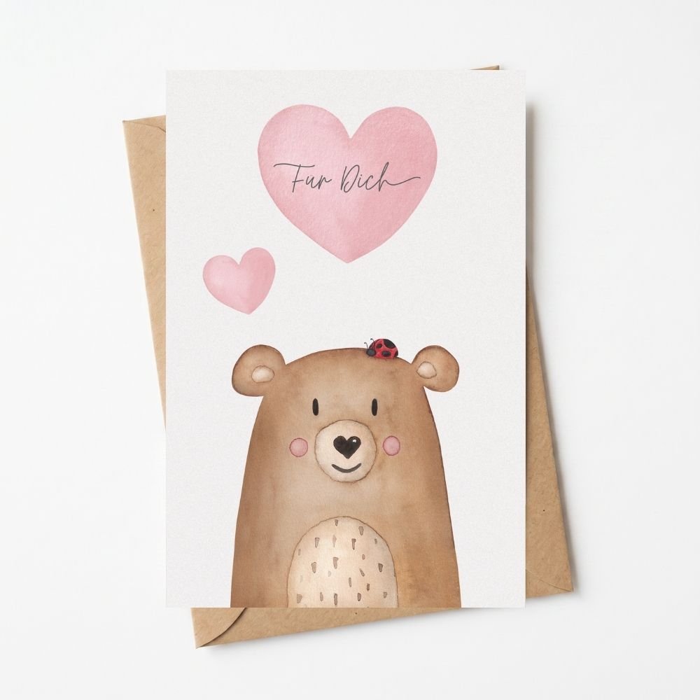 Postkarte "Bär" Für Dich - wunderwunsch