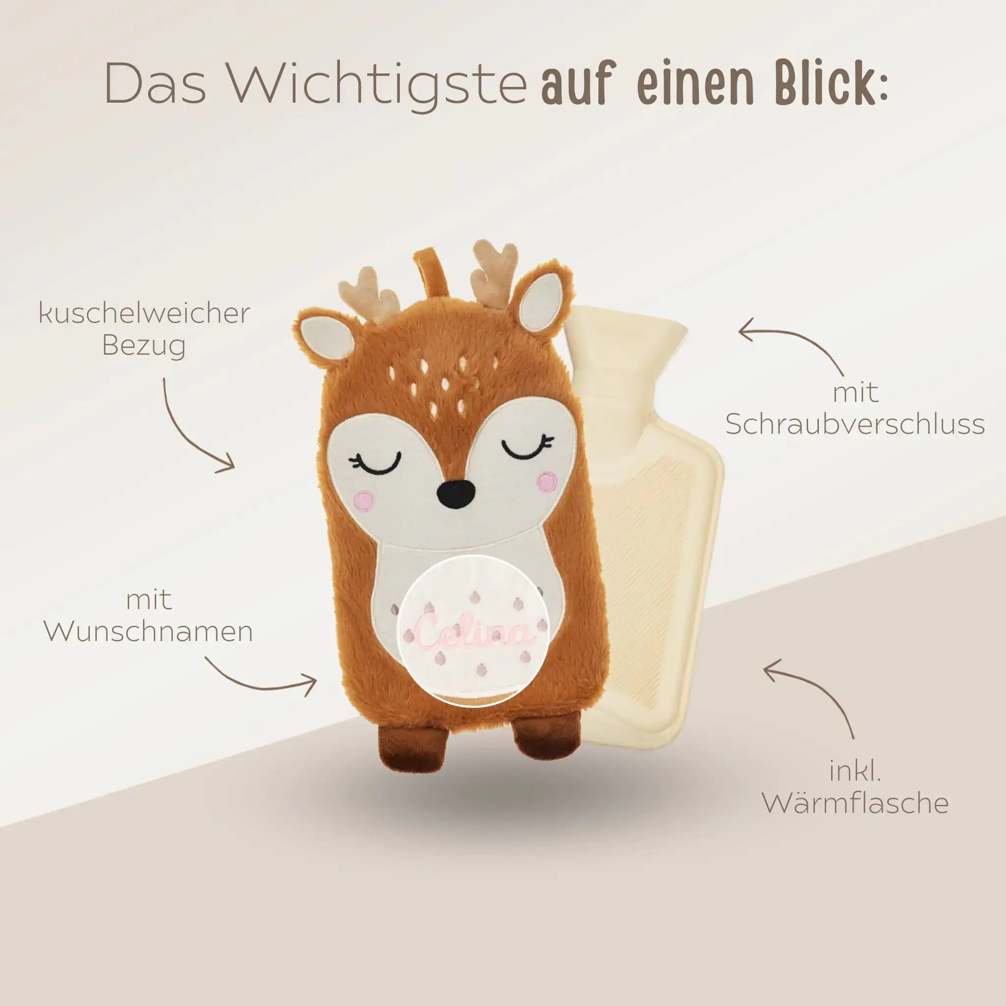 SASSANDBELLE Wärmflasche für Kinder - wunderwunsch