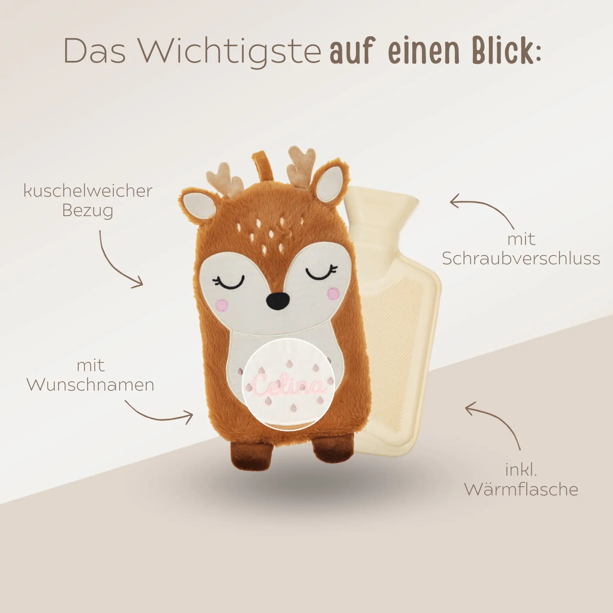 SASSANDBELLE Wärmflasche für Kinder - wunderwunsch