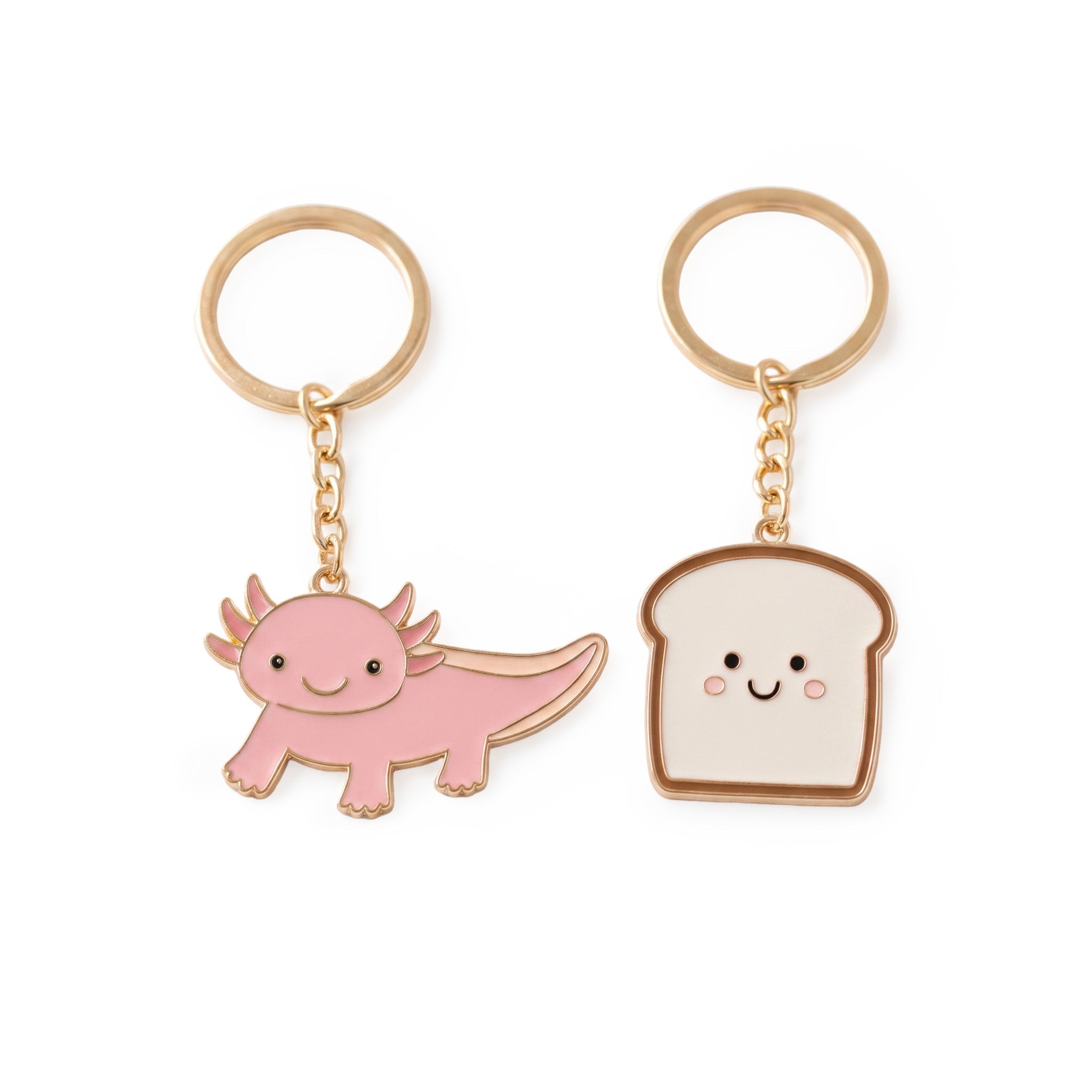 Schlüsselanhänger Axolotl & Toast - wunderwunsch