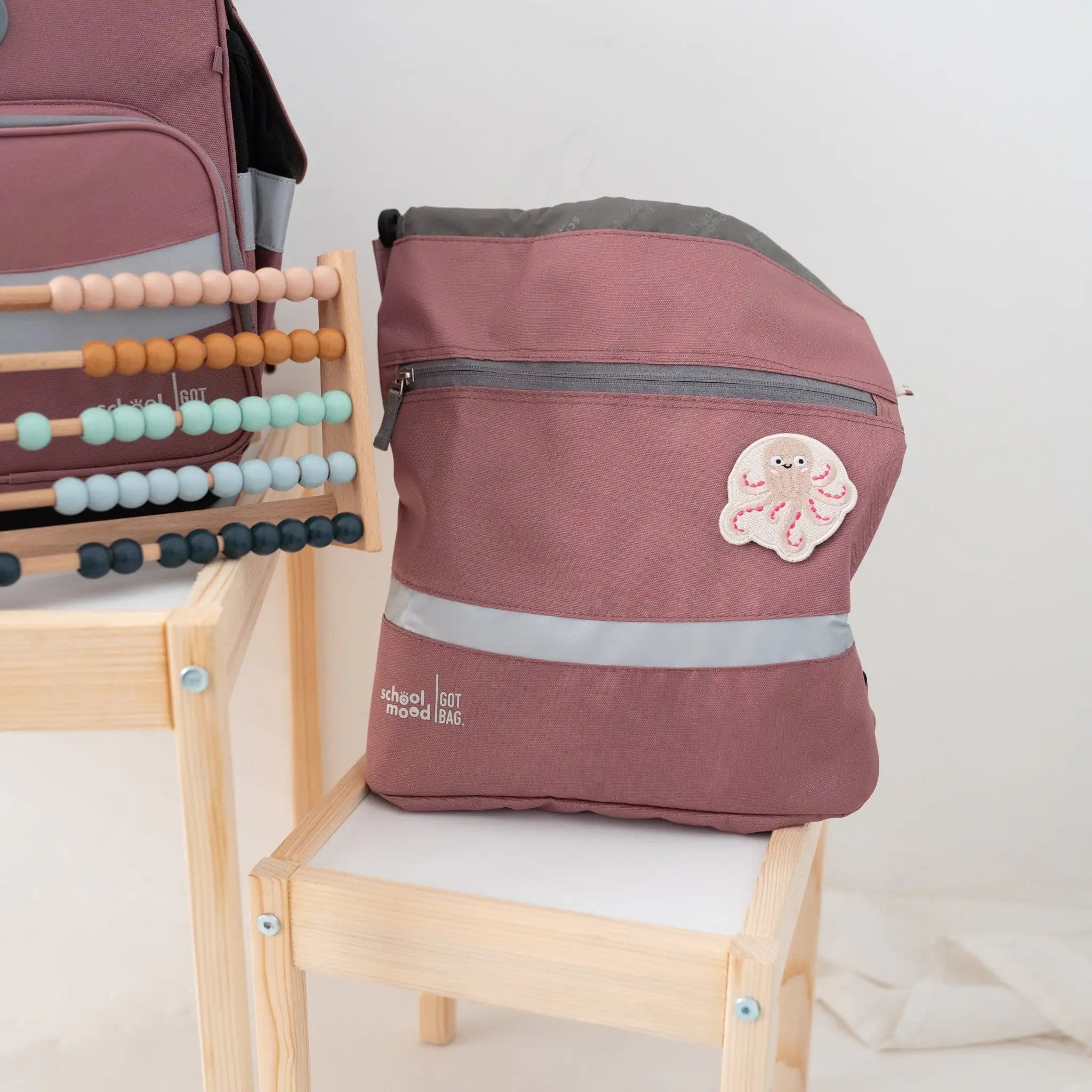 SCHOOL MOOD Schulranzen Set Ocean - Rosa - wunderwunsch
