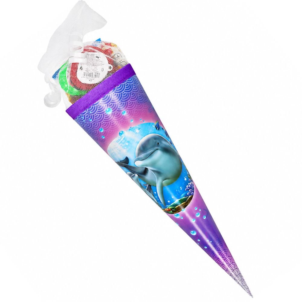 Schultüte Mädchen 80g – gefüllt mit Süßigkeiten - wunderwunsch