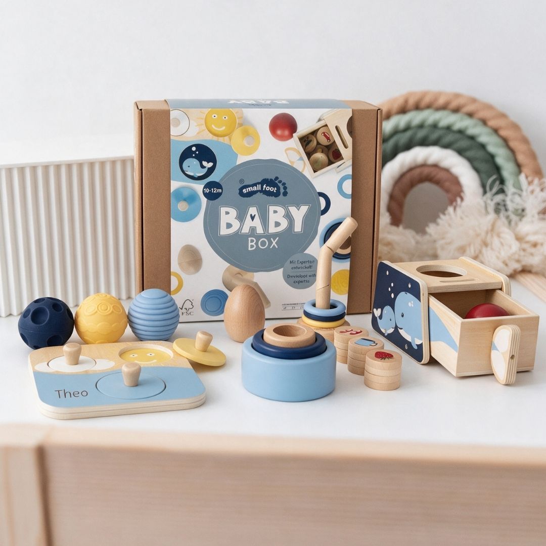 SMALL FOOT Baby-Box - 10 - 12 Monate „Ordnen & Sortieren“ - wunderwunsch