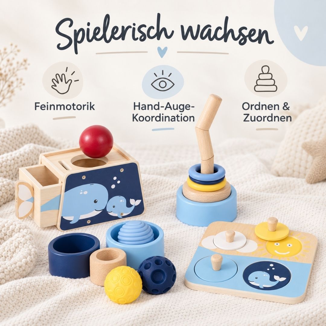 SMALL FOOT Baby-Box - 10 - 12 Monate „Ordnen & Sortieren“ - wunderwunsch