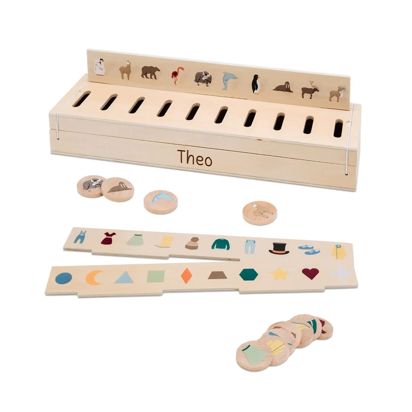 SMALL FOOT Bildersortierbox "Weltentdecker" Holz personalisierbar - wunderwunsch