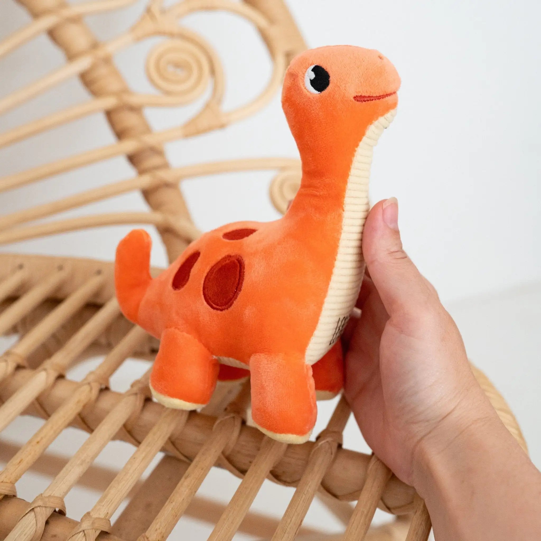 SMALL FOOT Kuscheltier Dino personalisiert - grün und rot - wunderwunsch