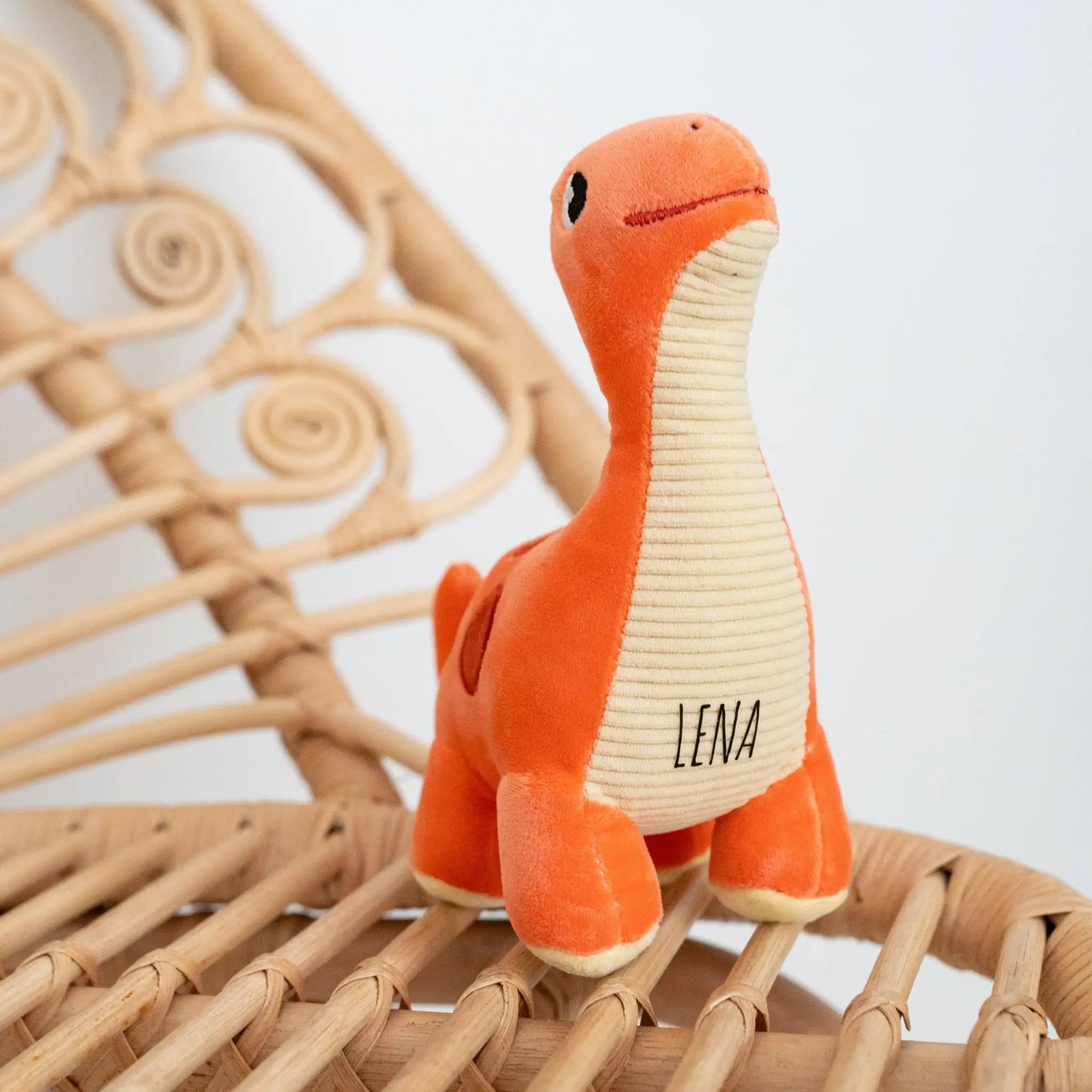 SMALL FOOT Kuscheltier Dino personalisiert - grün und rot - wunderwunsch