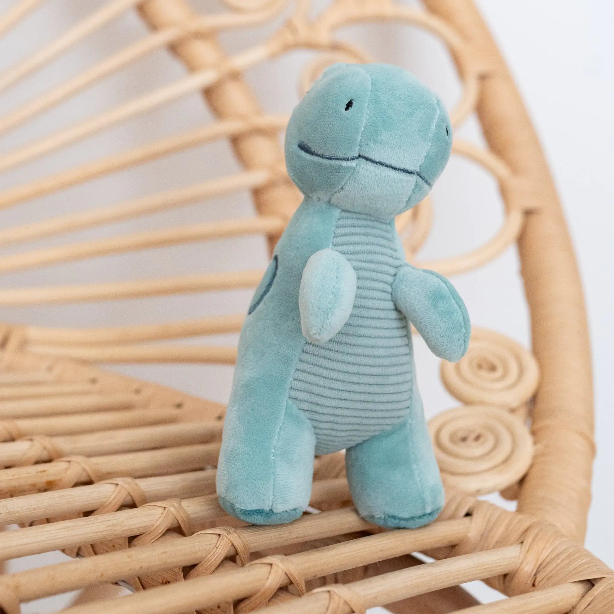 SMALL FOOT Kuscheltier Dino personalisiert - grün und rot - wunderwunsch