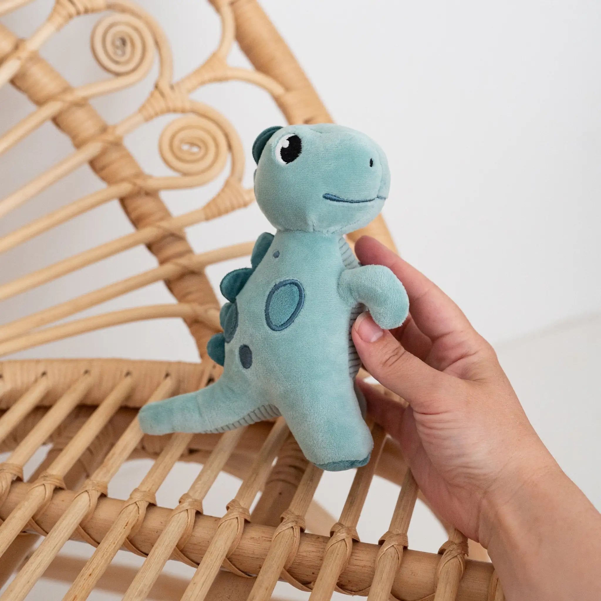 SMALL FOOT Kuscheltier Dino personalisiert - grün und rot - wunderwunsch