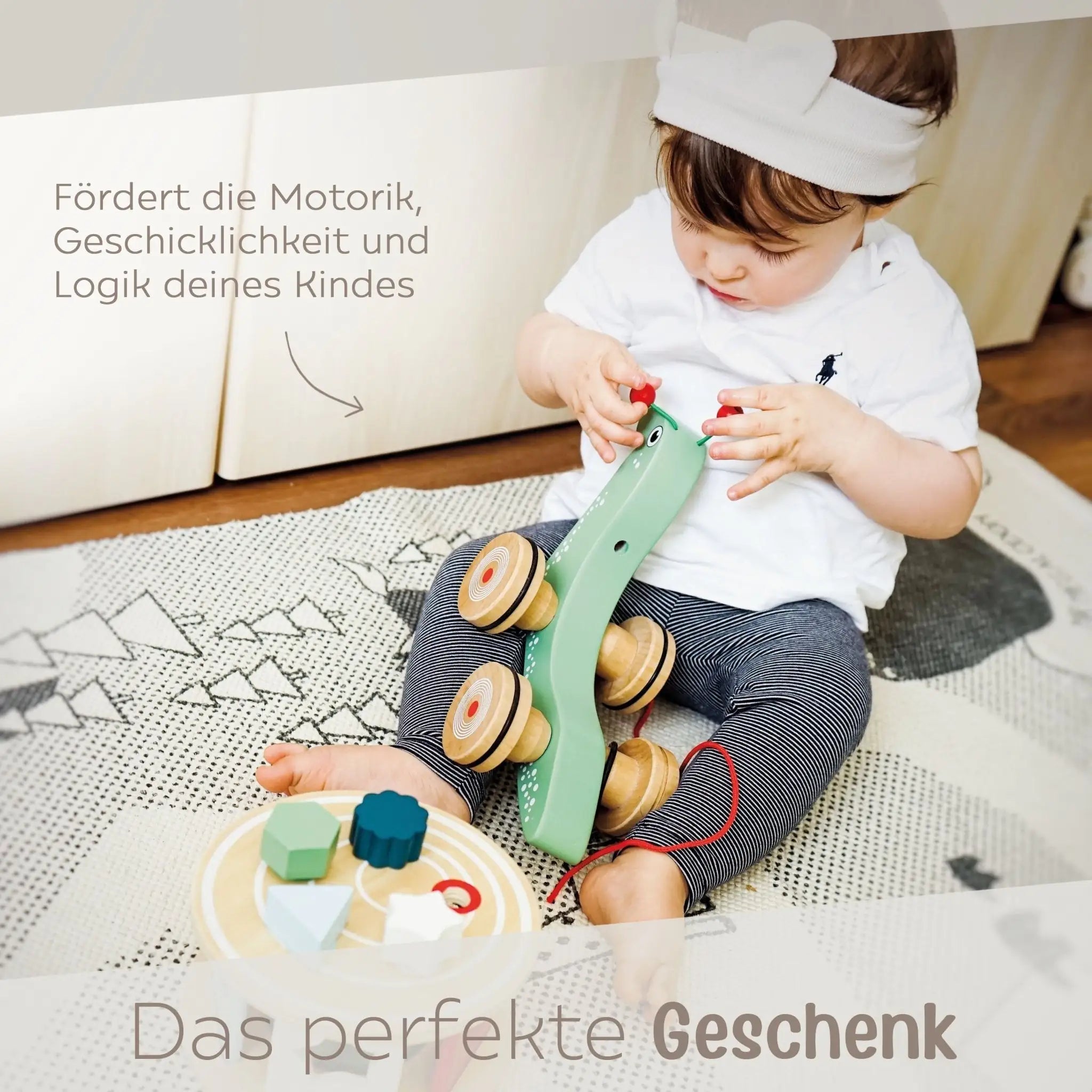 SMALL FOOT Nachzieh - und Stecktier Schnecke personalisierbar - wunderwunsch