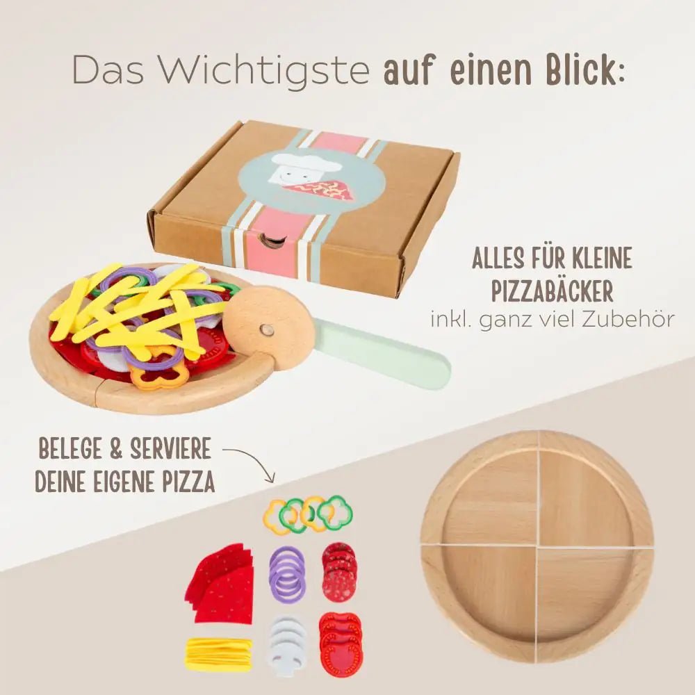 SMALL FOOT Pizza - Set personalisierbar - wunderwunsch
