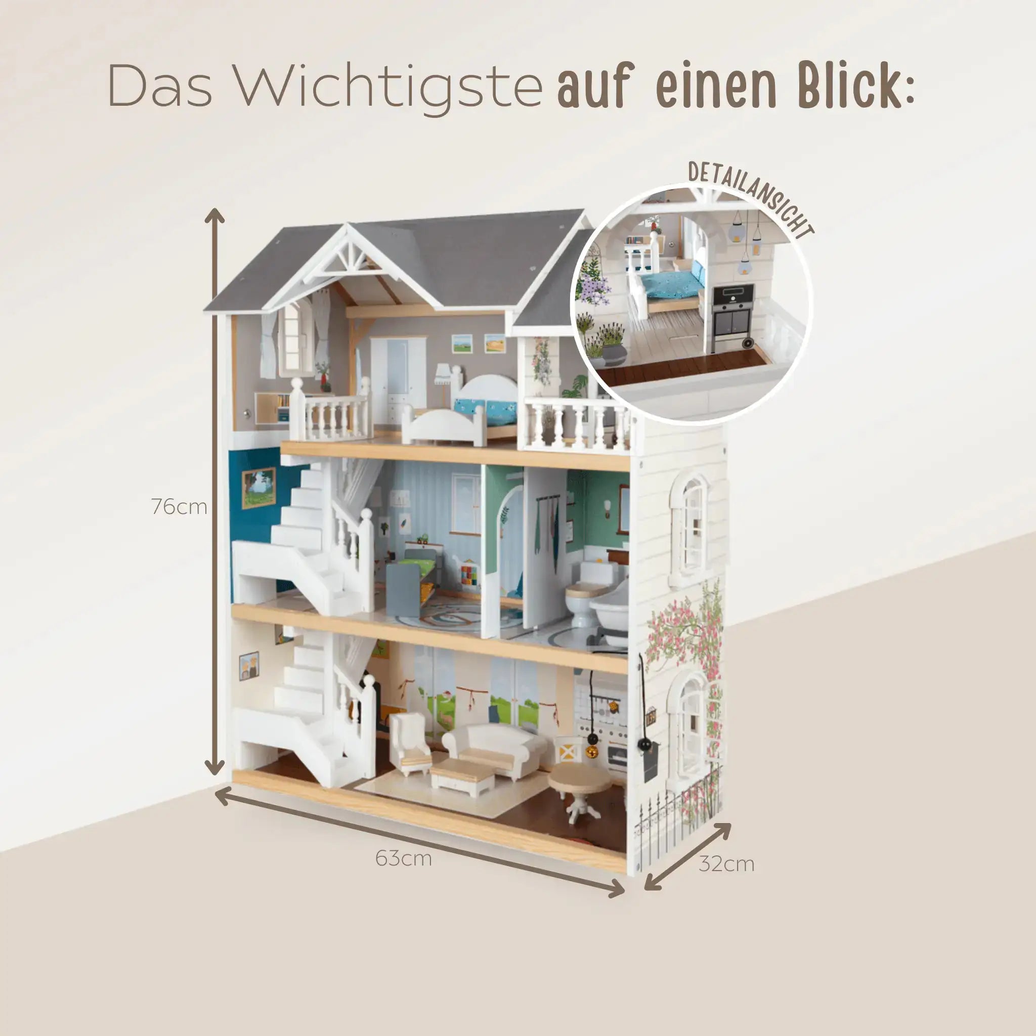 SMALL FOOT Puppenhaus personalisierbar - wunderwunsch