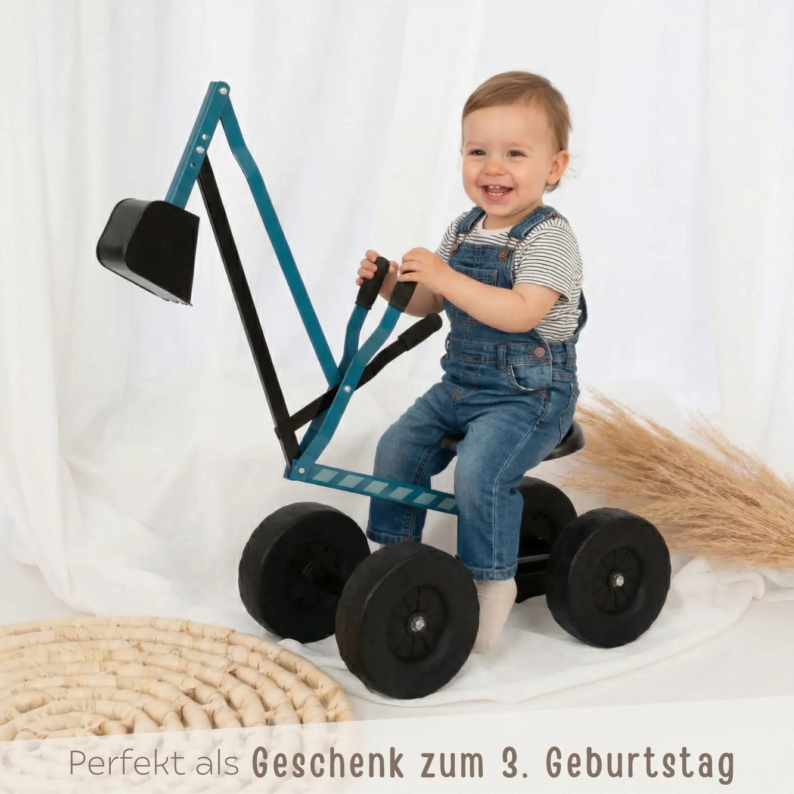SMALL FOOT Sitzbagger blau personalisierbar - wunderwunsch