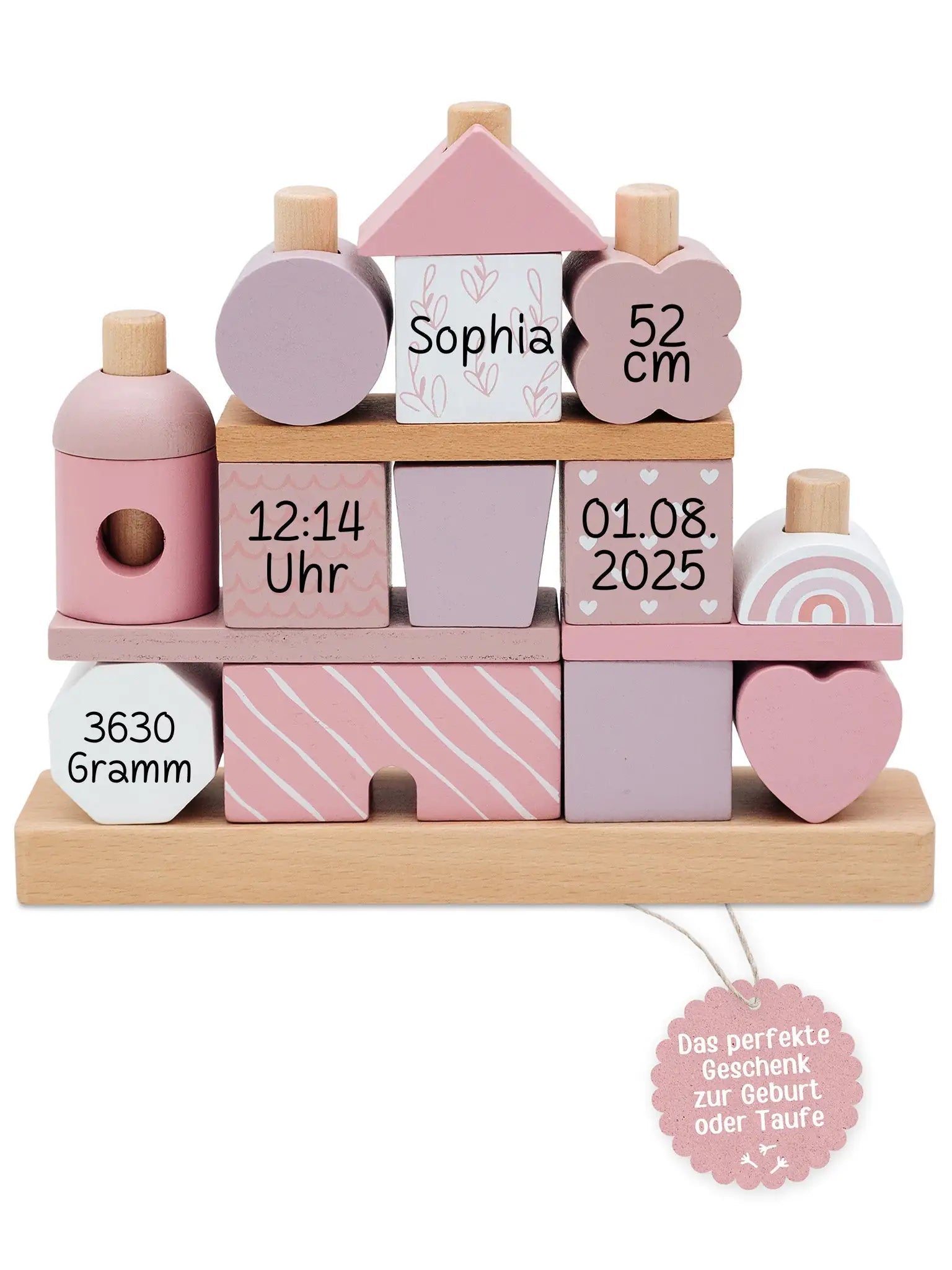 SMALL FOOT Stapelhaus Holz personalisiert - wunderwunsch
