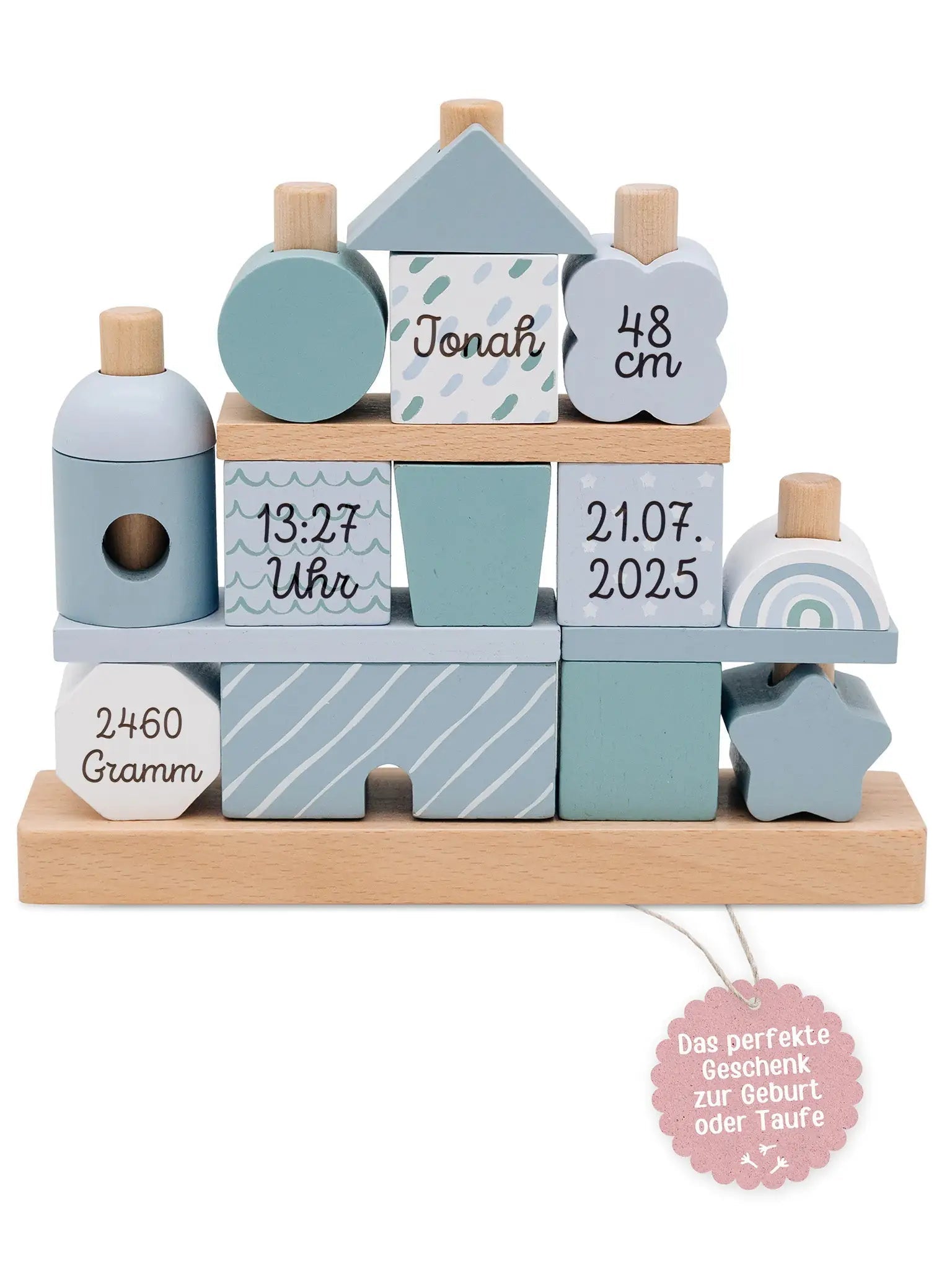 SMALL FOOT Stapelhaus Holz personalisiert - wunderwunsch