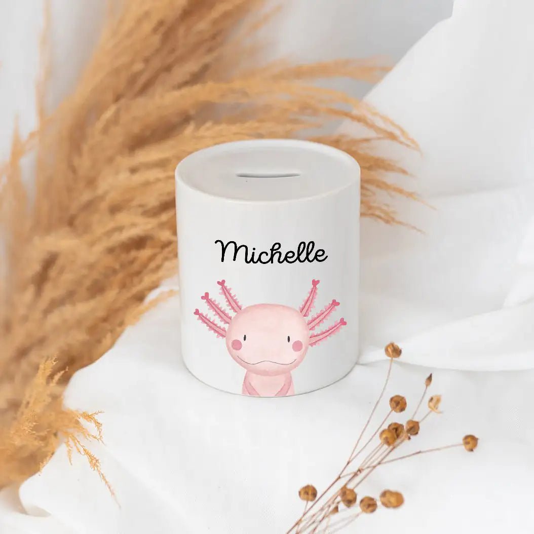 Spardose Keramik personalisiert - Tier Aquarell - wunderwunsch