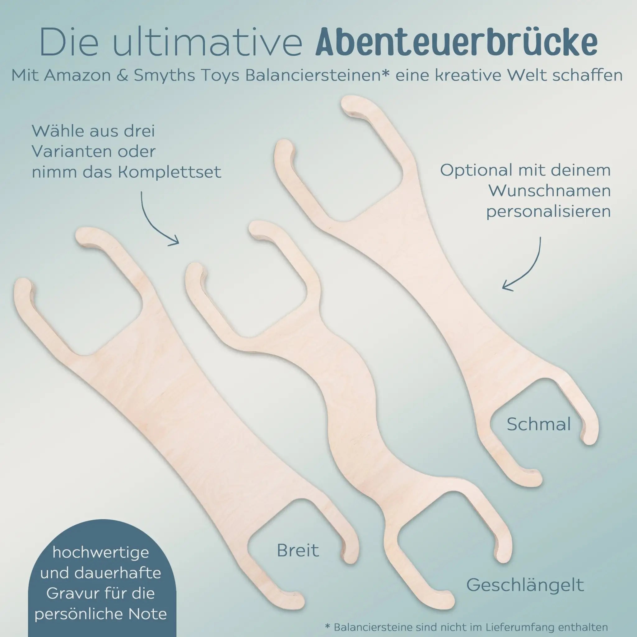 STAPELWELT Abenteuerbrücke für Amazon & Smyths Toys Balanciersteine - wunderwunsch