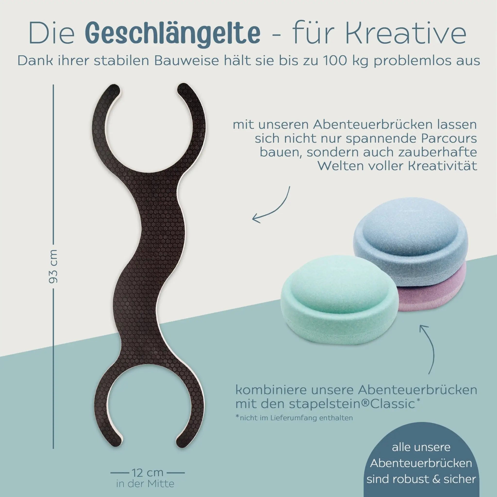 STAPELWELT Outdoor Abenteuerbrücke für stapelstein® - wunderwunsch