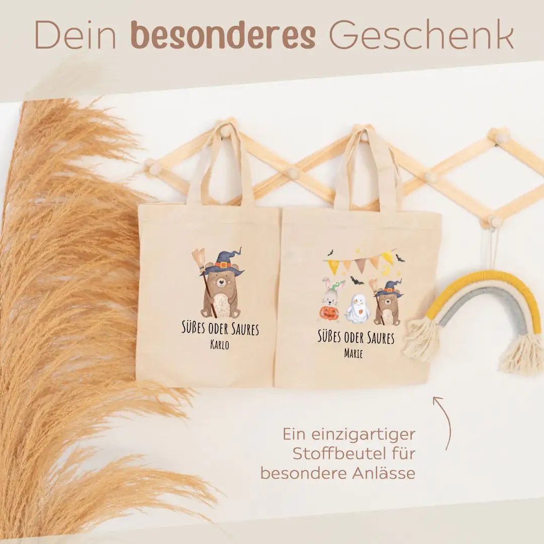 Stoffbeutel "Halloween" personalisiert - wunderwunsch