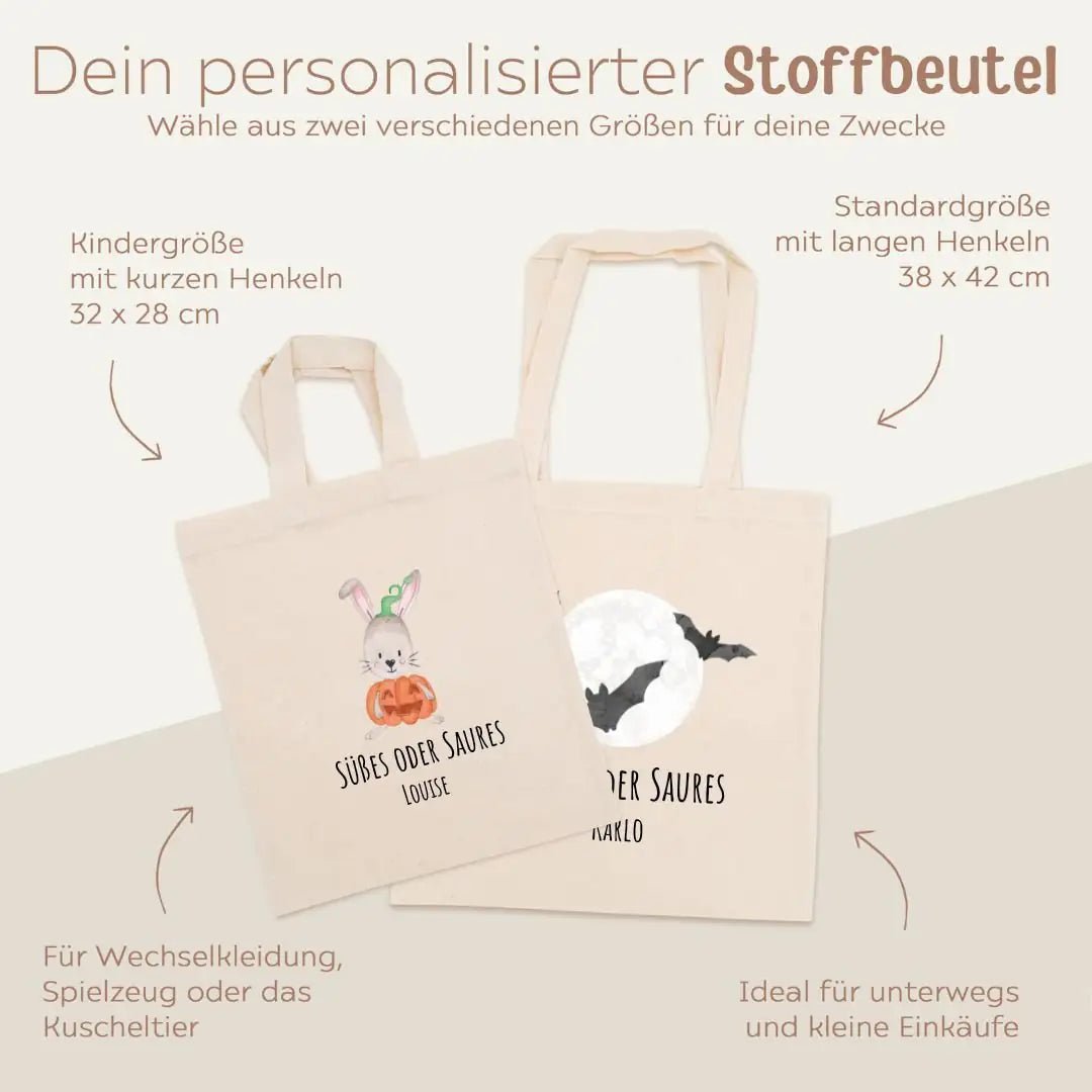 Stoffbeutel "Halloween" personalisiert - wunderwunsch